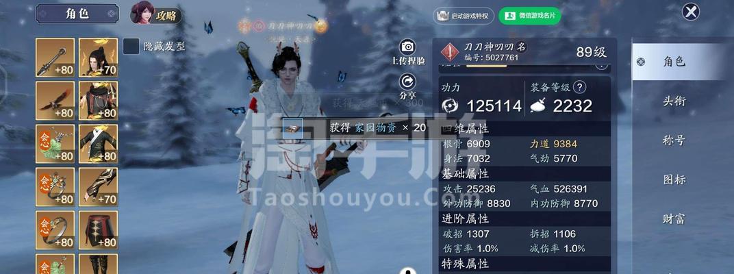 天涯明月刀手游73级功力快速提升攻略（熟练掌握技能搭配）