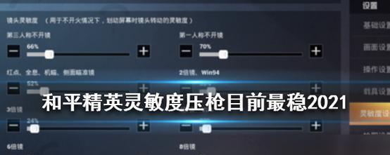 和平精英灵敏度设置攻略（从初学者到高手）