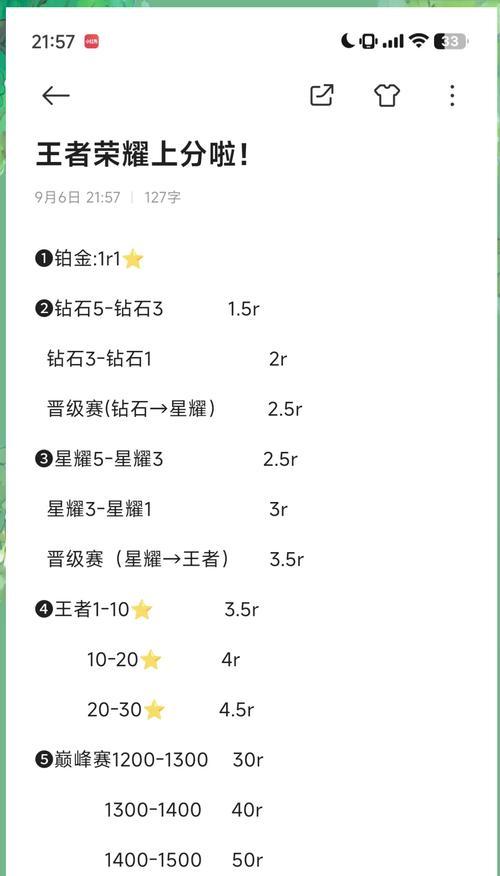 王者荣耀上百星一颗需要多少分？如何快速上星？