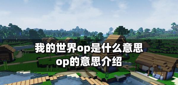 我的世界op圈地的方法是什么？