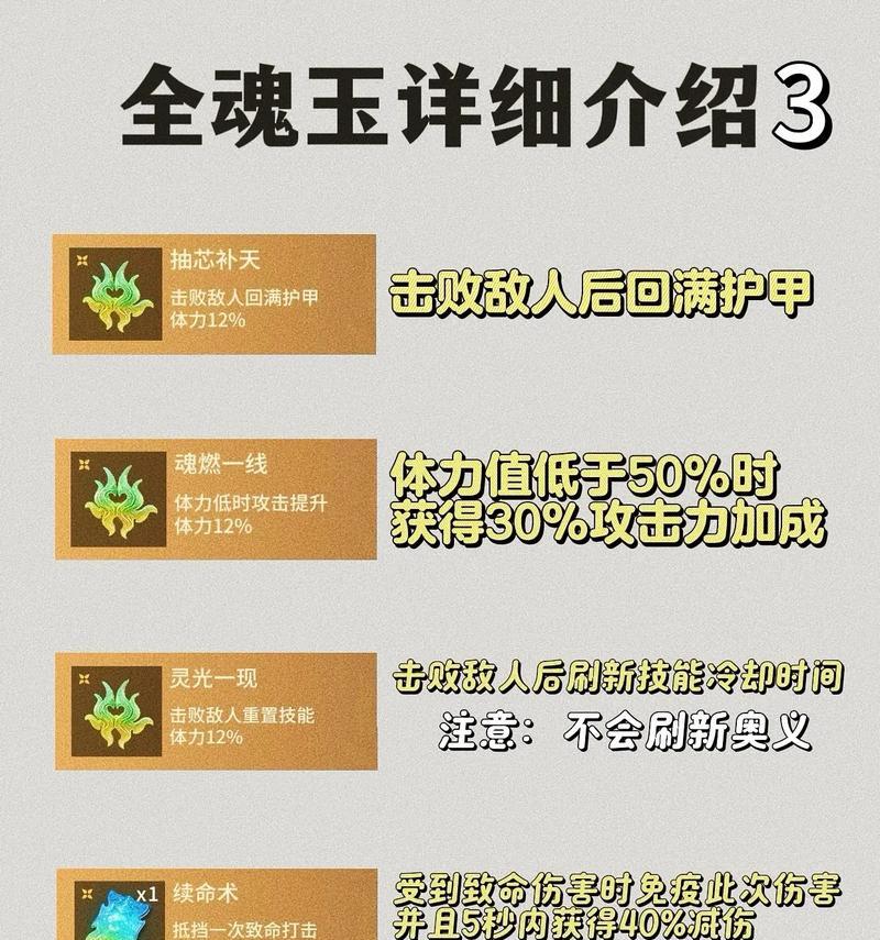 金色魂玉在手游中的作用是什么？