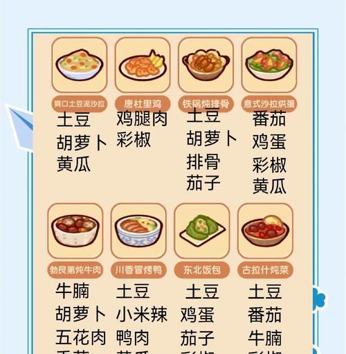 摩尔庄园简单菜谱制作方法是什么？