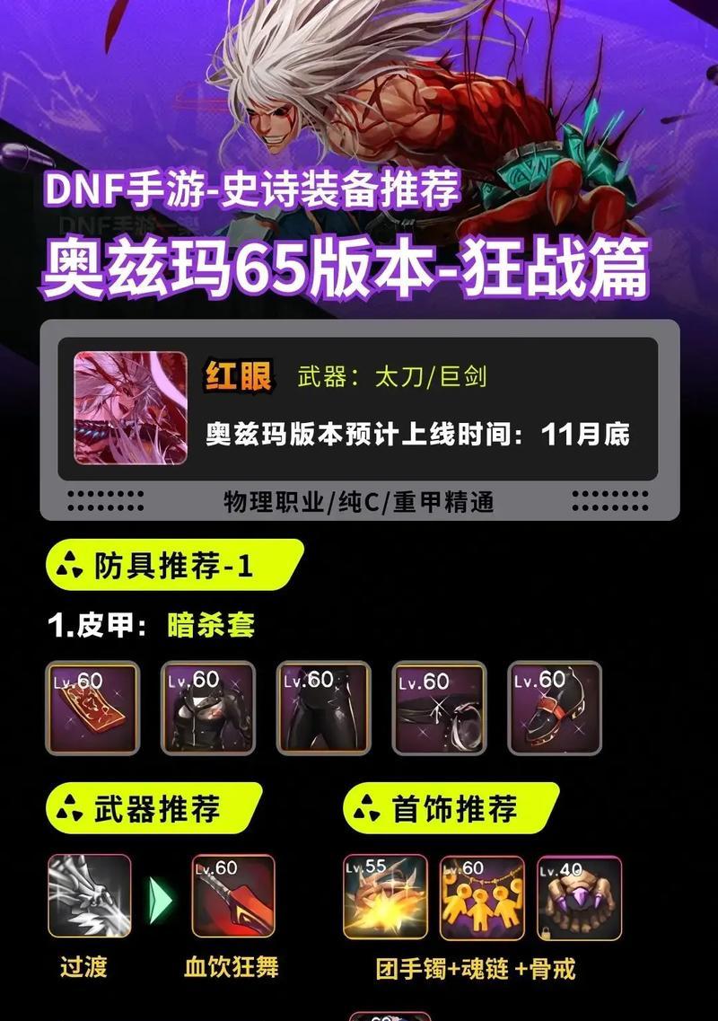 dnf红眼职业推荐装备是什么？
